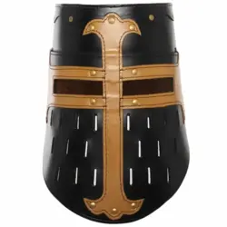 Korsfarer Great Helm i Læder