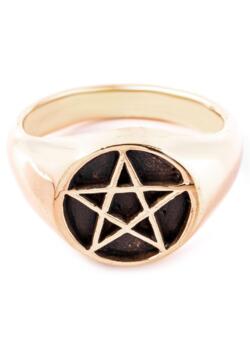 Signetring med Pentagram i Bronze