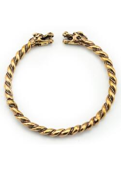Lille vikingearmring med dragehoveder