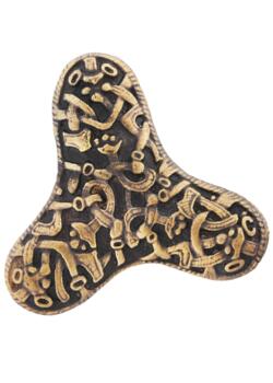 Trefliget vikingefibula i messing
