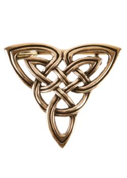 Keltisk triquetra fibula i bronze