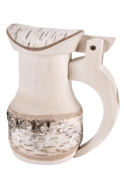 Trækrus i birk med låg