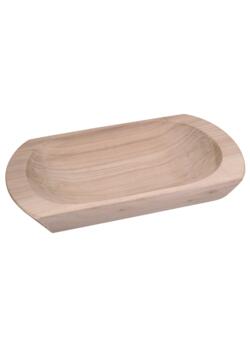 Mellemstort træfad i poppeltræ