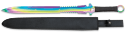 Lang machete med rainbow finish