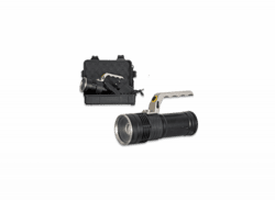 kraftig genopladelig lommelygte med zoom