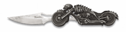 Foldekniv med skeleton racing design