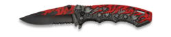 Foldekniv med skull & flames design