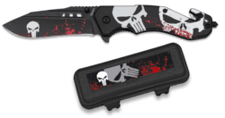 Taktisk foldekniv med skull design