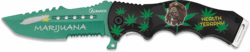 Foldekniv med Marijuana design