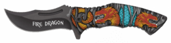 Foldekniv med dragon 3D design
