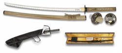 Katana i kulstofstål – grøn tsuka