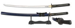 Katana i kulstofstål – sort tsuka – 102 cm