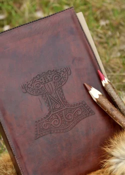 Læder ringbind med Thors Hammer