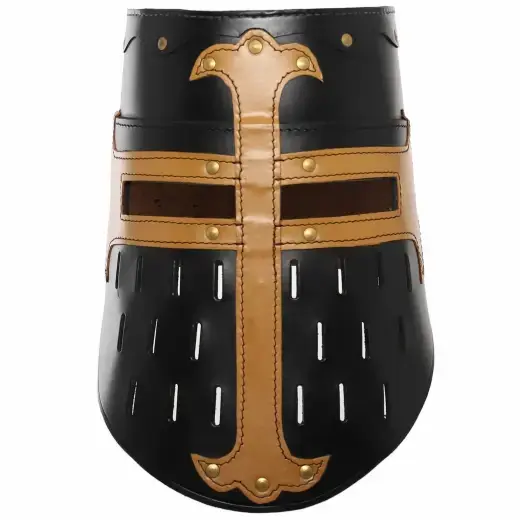 Korsfarer Great Helm i Læder