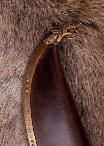 Lang vikingesax med benhåndtag