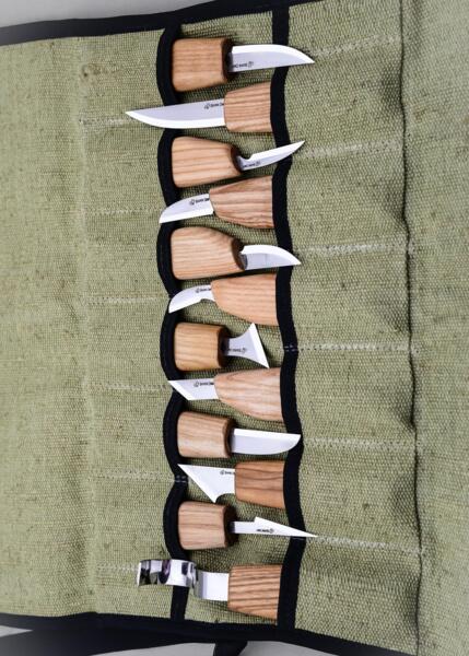 Træskærersæt med 12 knive