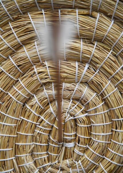 Traditionel bueskydningsskive i halm