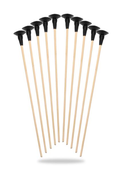 Træpile med sugekop, 42 cm – 10 stk.