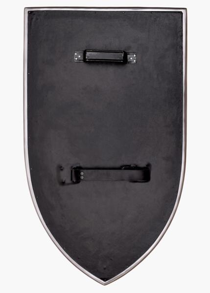 Træskjold med Stålbeslag og Skjoldbule