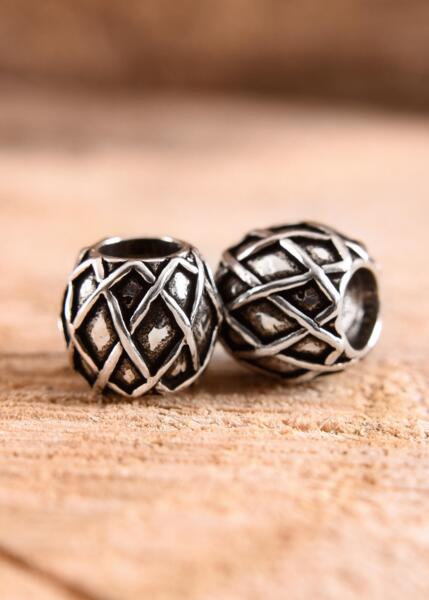 Skæg- og Hårperle med Diamantmønster