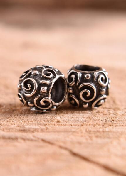 Skæg- og Hårperle med Spiralmønster