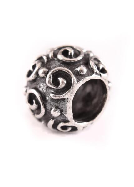 Skæg- og Hårperle med Spiralmønster