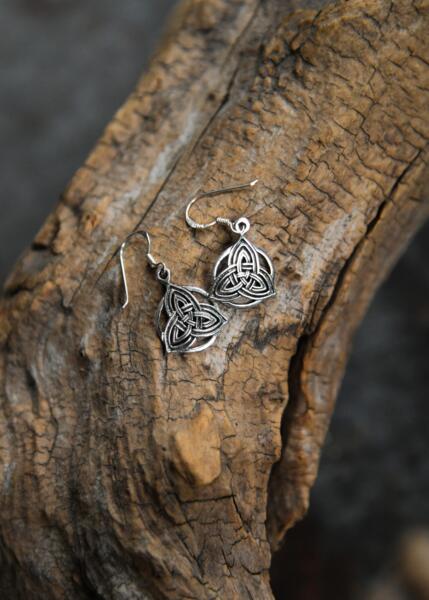 Øreringe med Keltisk Triquetra