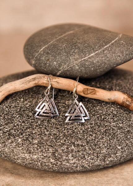 Øreringe med Valknut