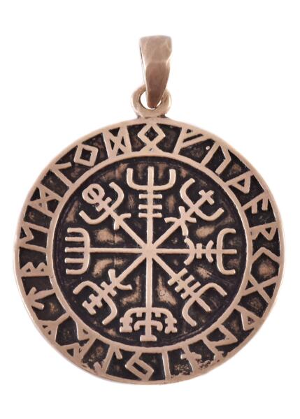 Vegvísir vedhæng i bronze