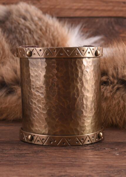 Bred armring i messing