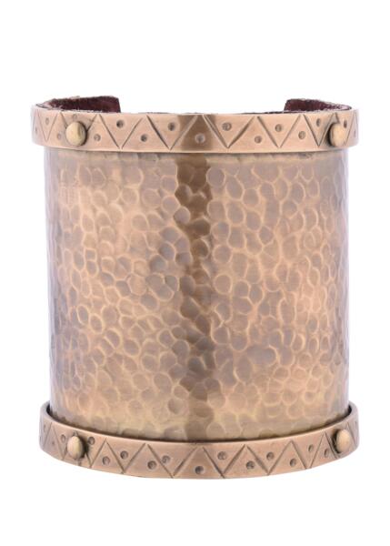 Bred armring i messing