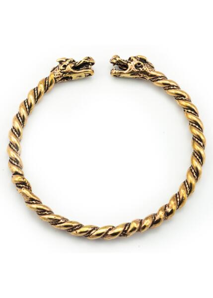 Viking armring med dragehoveder