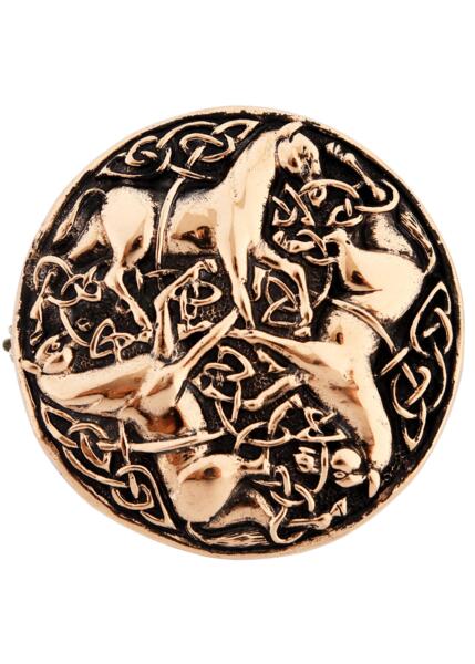 Keltisk fibula med tre heste