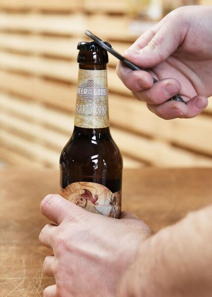 Flaskeåbner i form af Thors Hammer