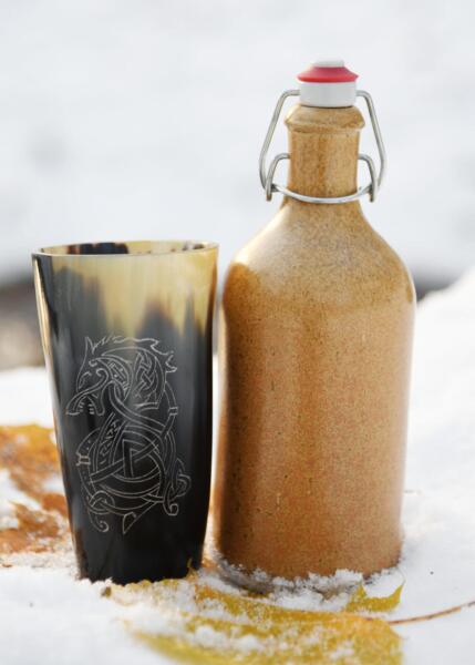 Drikkekrus i ægte horn – Fenrir