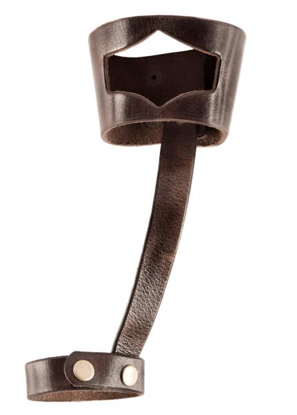 Ølglasholder i læder – brun