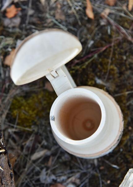 Trækrus i birk med låg