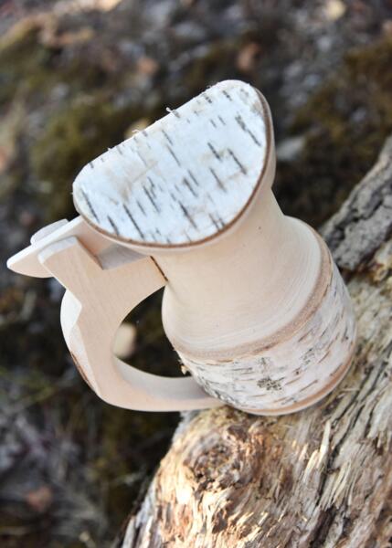 Trækrus i birk med låg