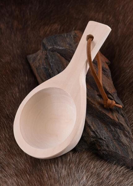 Øseske i træ med lædersnor