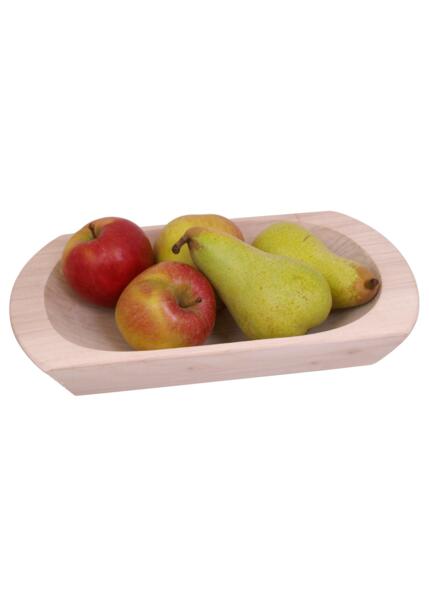 Mellemstort træfad i poppeltræ