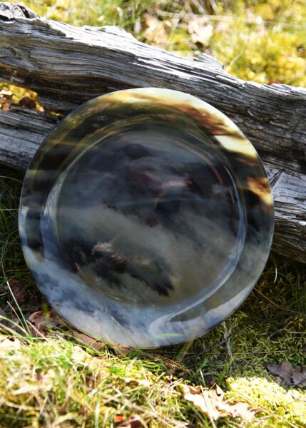 Tallerken i horn – ca. 20 cm