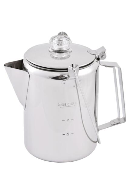 Kaffekande i rustfrit stål med perkolator