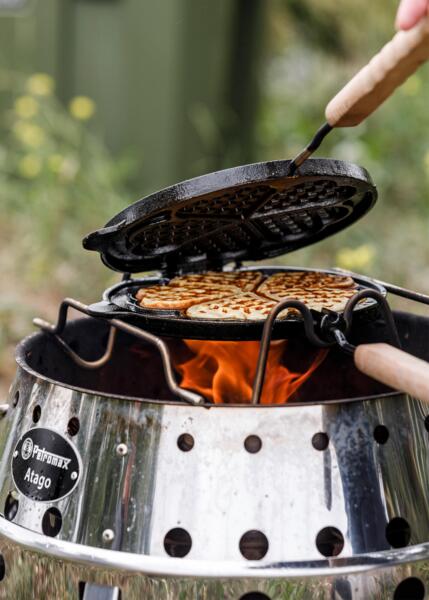 Vendbart vaffeljern i støbejern