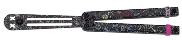 Trænings-butterfly med sorte 3D-logos