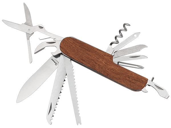 Multiværktøj med træskaft