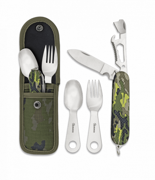 Camping bestiksæt med 9 funktioner