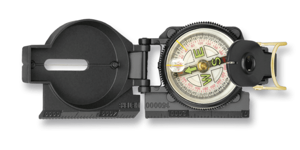 Metal kompas med lup