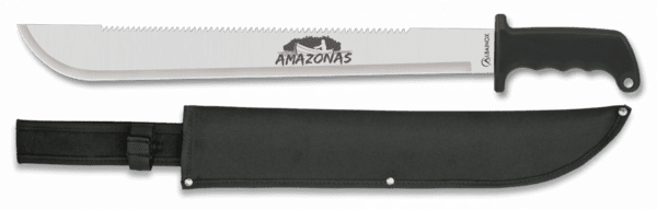 Lang machete med savtakker