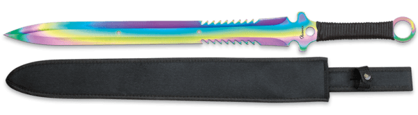 Lang machete med rainbow finish