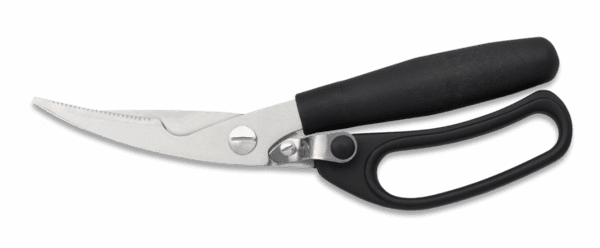 Køkkensaks med buet klinge